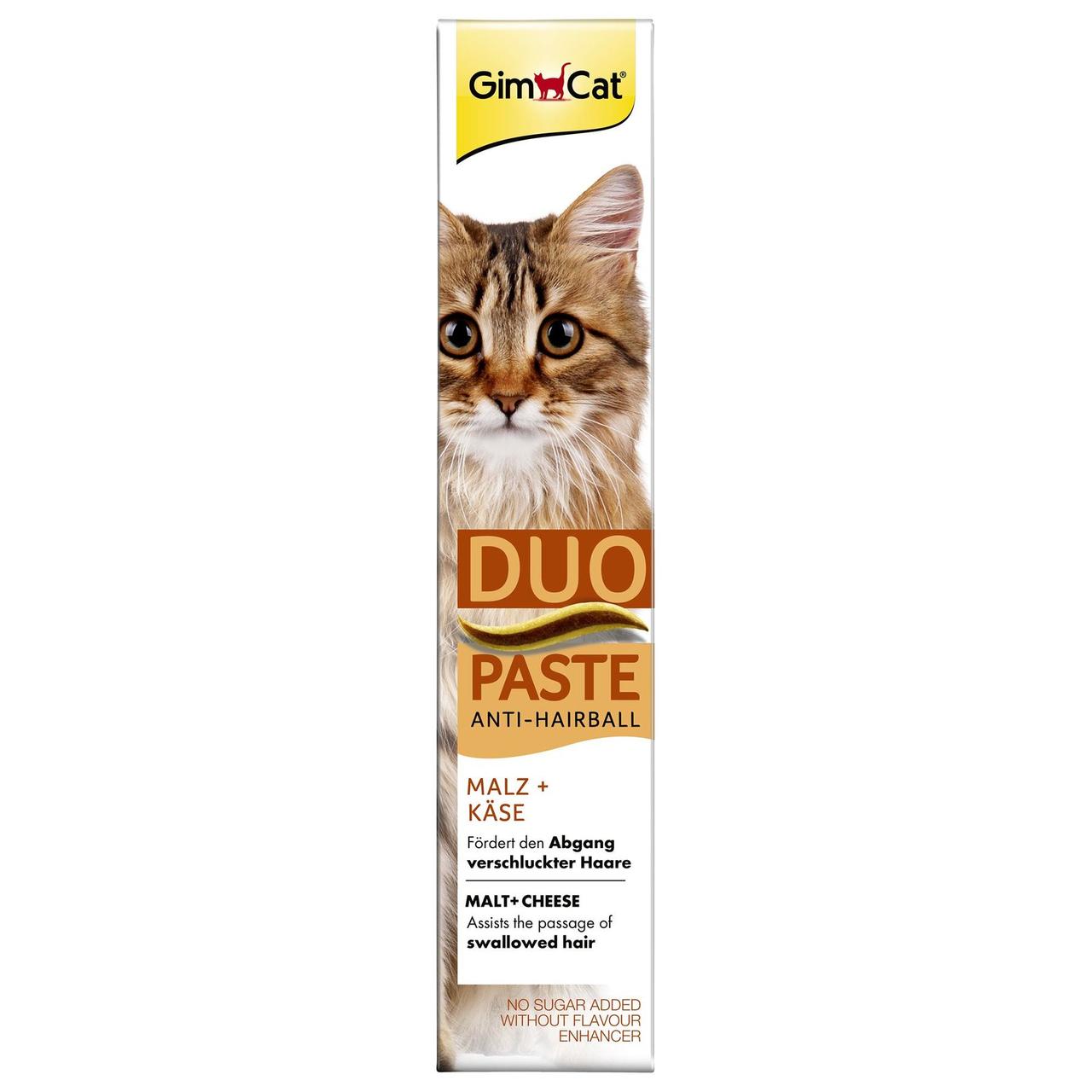 

GimCat (Джимкет) Anti-Hairball Duo Paste Cheese + Malt паста для выведения шерсти из желудка кошек, с сыром