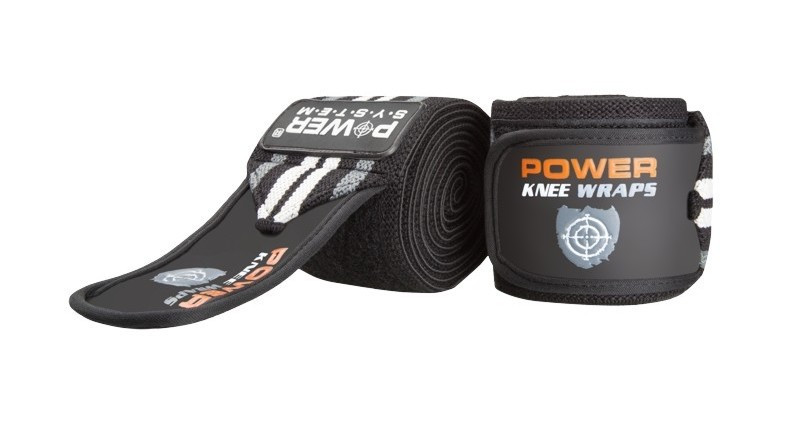 

Бинты на колени Power System Knee Wraps PS-3700 Black-Grey