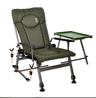 Кресло карповое с столиком и регулируемой спинкой Elektrostatyk F5R ST/P