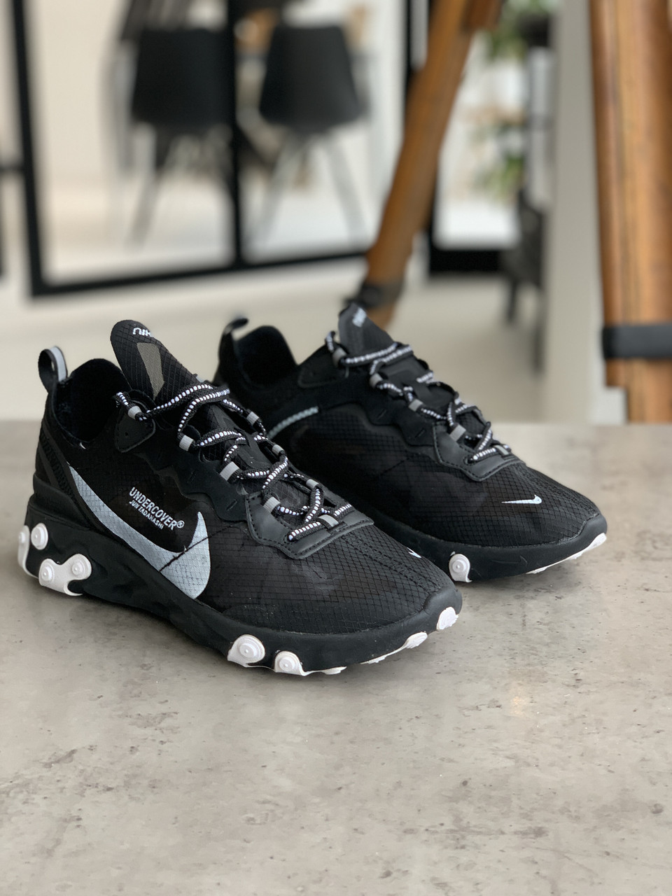 

Кроссовки Nike REACT ELEMENT Black Найк Реакт Элемент Чёрные, Черный