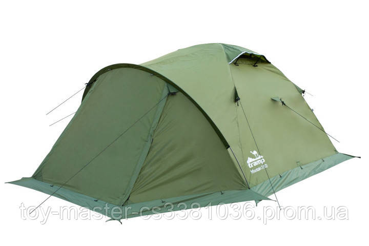 

Палатка трехместная Tramp Mountain 3 v2 TRT-023-green 380х220х130 см, Зелёный
