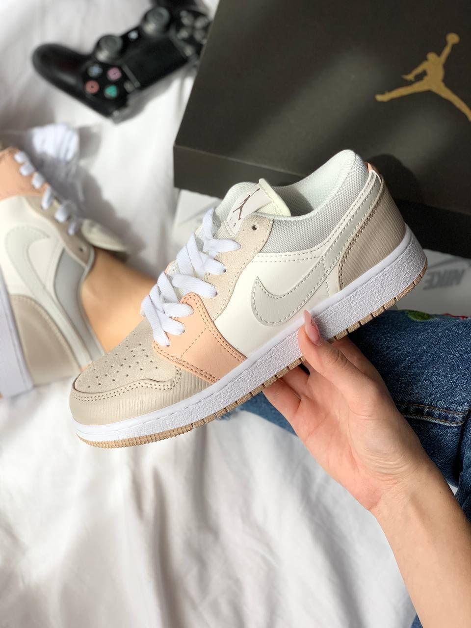 

Кроссовки женские Nike Air Force 1 Low Beige - Найк Аир Форс, Белые