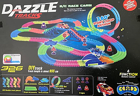 Трек DAZZLE TRACKS 326 деталей с пультом управления | Игрушечный трек для машинок