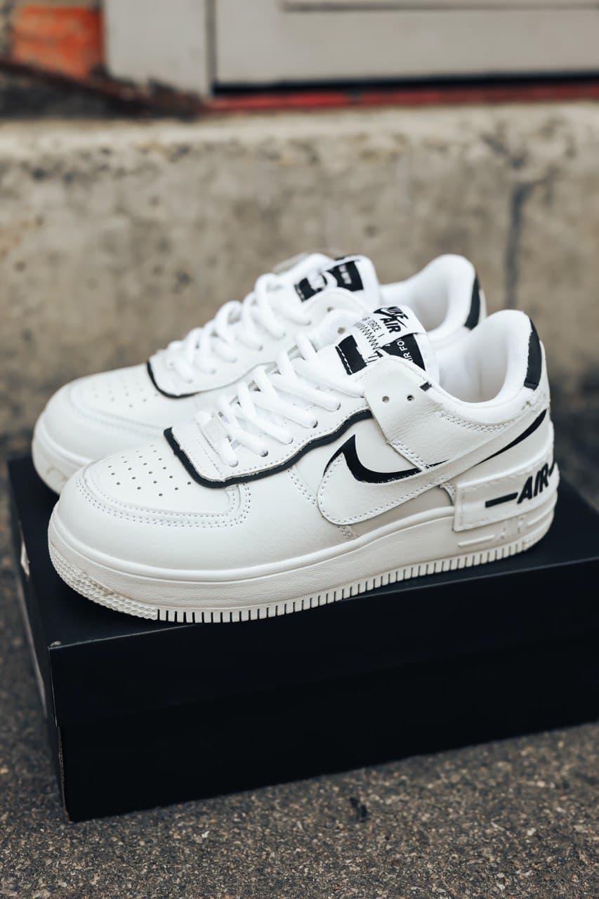 

Женские кроссовки Nike Air Force Shadow White Black / Найк Аир Форс Шадоу Белые Черные 41, Белый