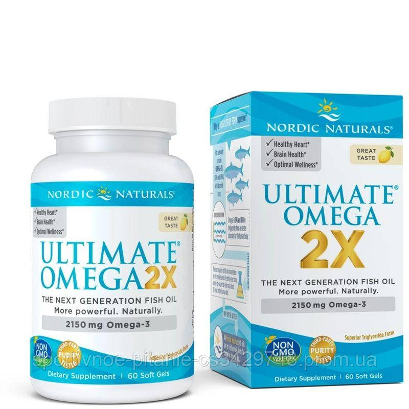 

Жирные кислоты Nordic Naturals Ultimate Omega 2X, 60 капсул