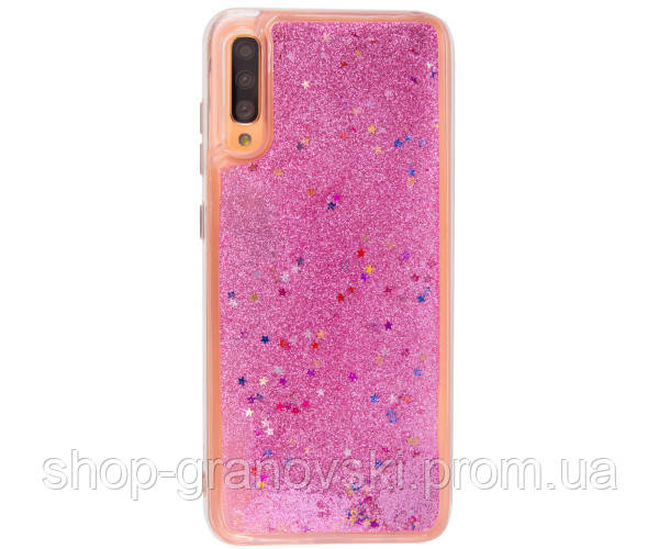 

TPU чехол Liquid hearts для Samsung Galaxy A70 (A705F), Розовый