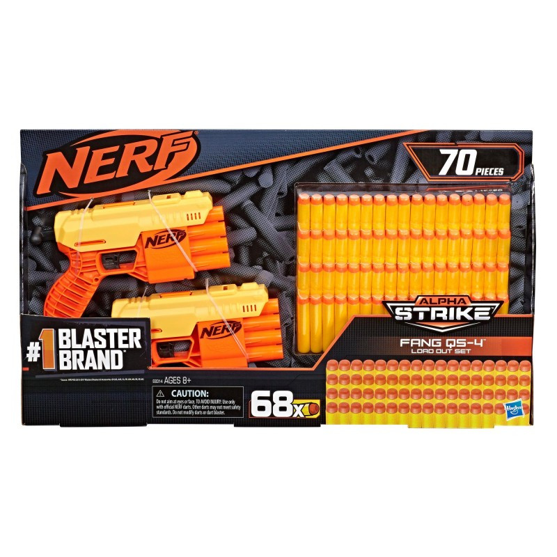 

Набор из двух бластеров NERF ALPHA STRIKE FANG QS-4 И 68 стрел