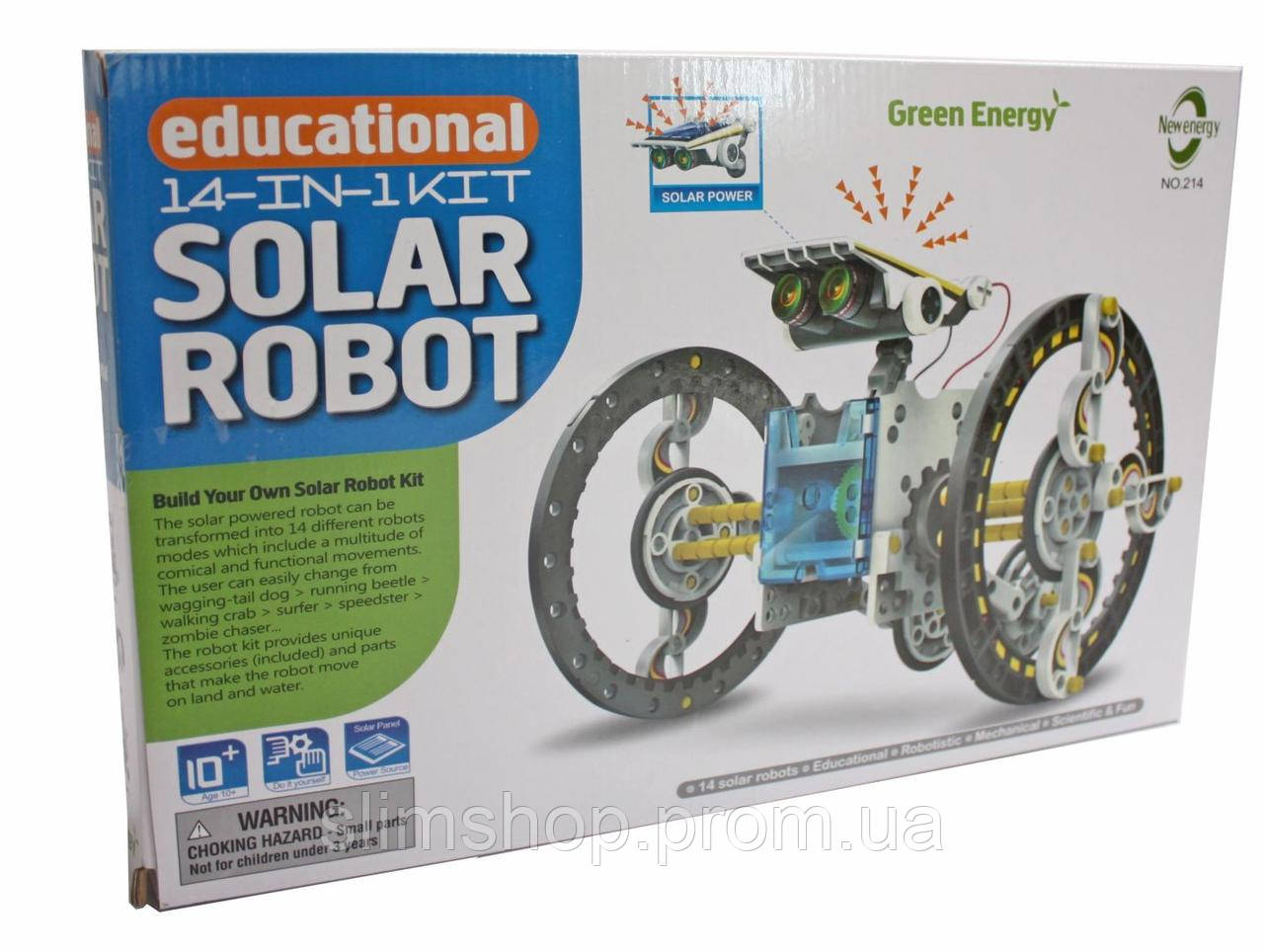 

Конструктор 14в1 Solar Robot на солнечных батареях с моторчиком