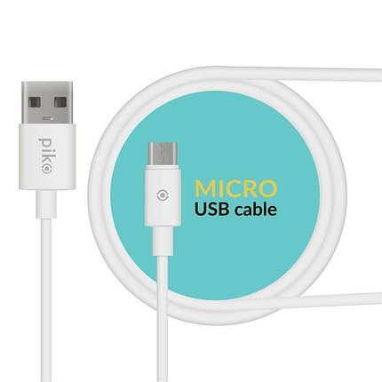 Кабель Piko CB-UM11 USB-MicroUSB 1.2 m White (1283126496172), фото 2