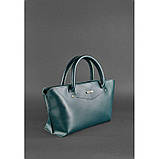 Женская кожаная сумка Midi зеленая, фото 3