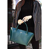 Женская кожаная сумка Midi зеленая, фото 9