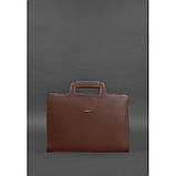 Женская кожаная сумка для ноутбука и документов бордовая, фото 2