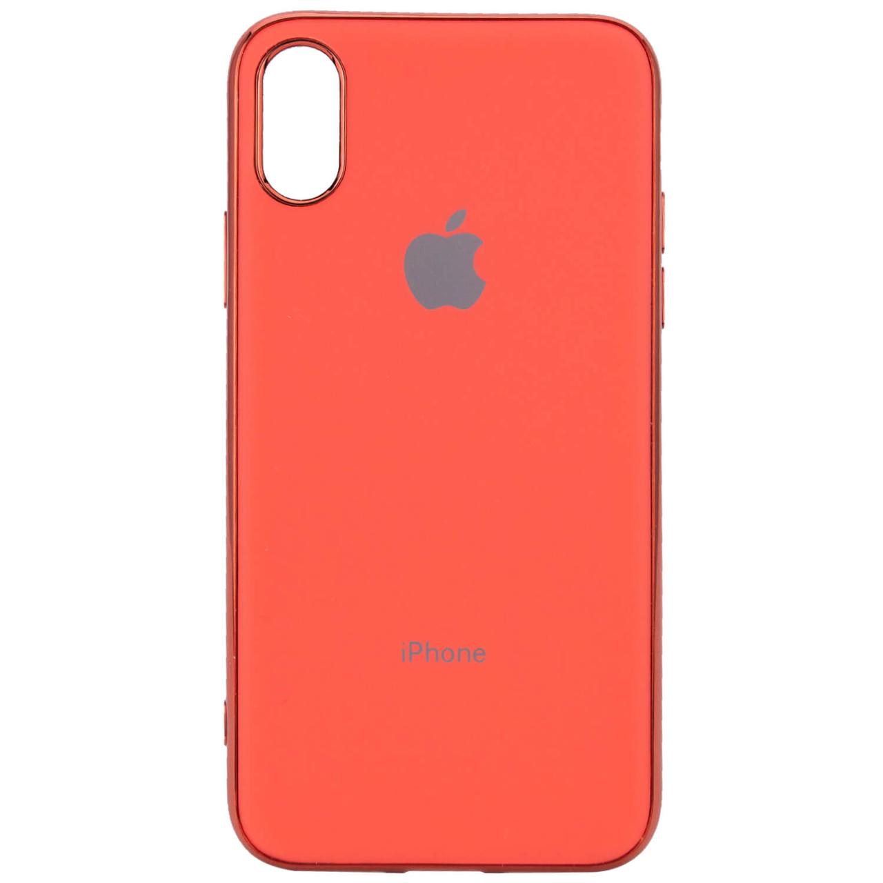 

TPU чехол Matte LOGO для Apple iPhone XS Max (6.5") Розовый / Coral