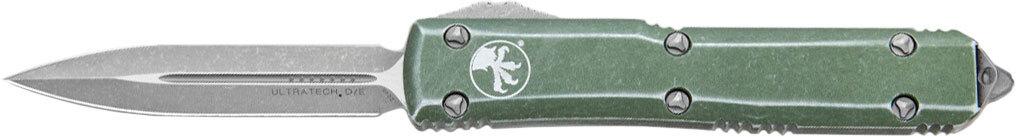 

Нож Microtech Ultratech Double Edge Stonewash. Цвет: distressed od green