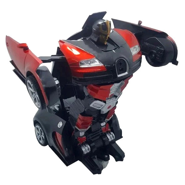

Машинка трансформер Bugatti Robot Car Size 1:18 - Красная