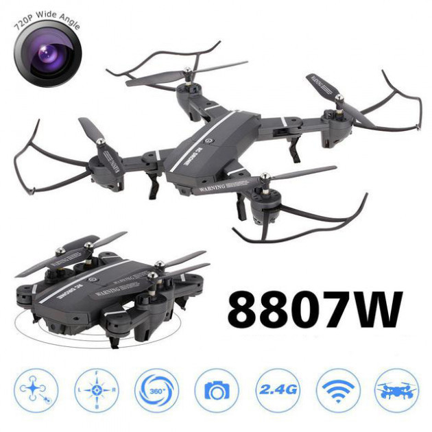 

Квадрокоптер RC Drone CTW 8807W c WiFi камерой / Дрон складывающийся корпус (GIPS), Квадрокоптеры