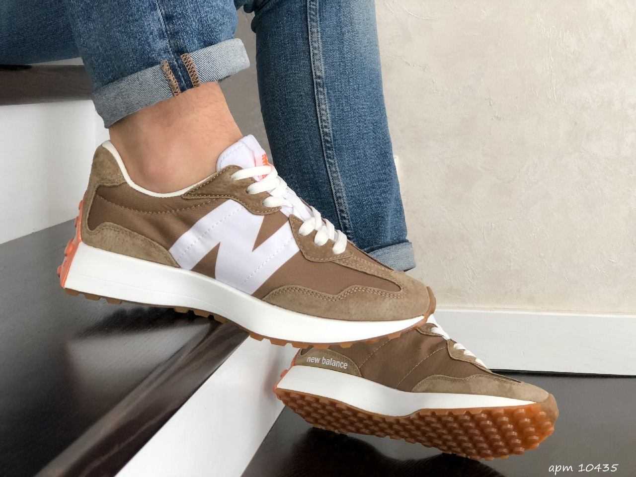 

Мужские коричневые кроссовки New Balance 327 (Нью баланс 327), Коричневый