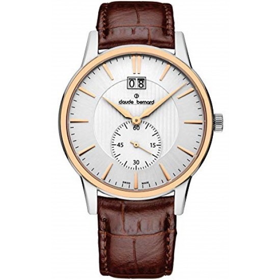 

Часы наручные мужские Claude Bernard 64005 357R AIR кварцевые с большой датой и малой секундной стрелкой