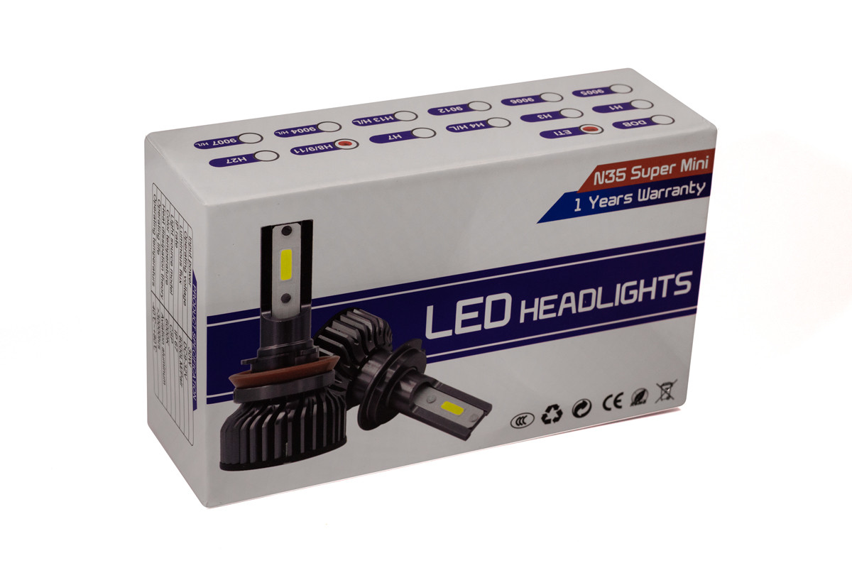 

LED лампы H4 30W 12-24V 6000K 8000Lm. Светодиодные лэд лампы T18 (Корея чипы CSP)