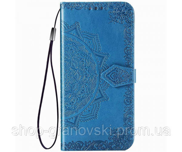 

Кожаный чехол (книжка) Art Case с визитницей для Huawei Y6p, Синий