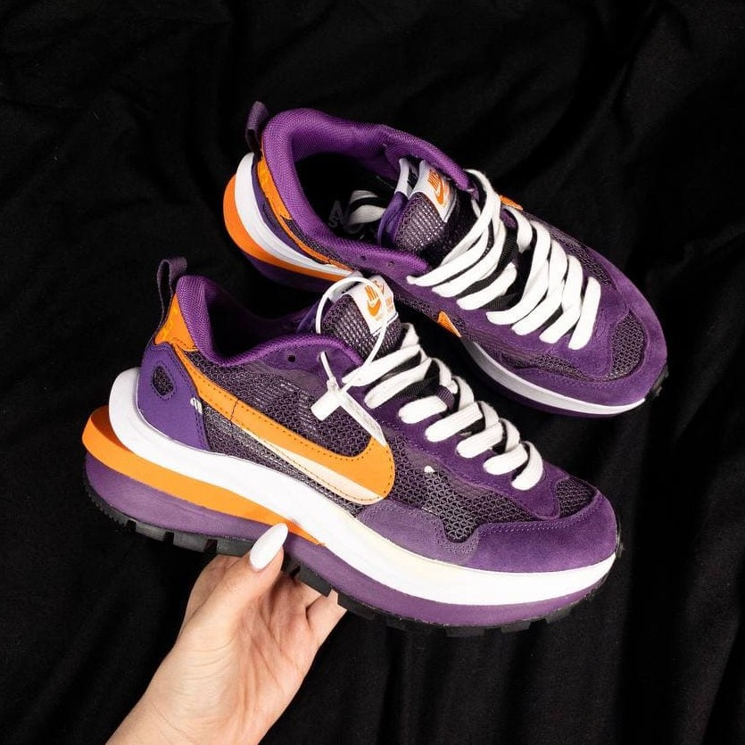 

Nike Sacai VaporWaffle Purple Orange | кроссовки женские и мужские; оранжевые/фиолетовые; летние/весенние 39, Фиолетовый