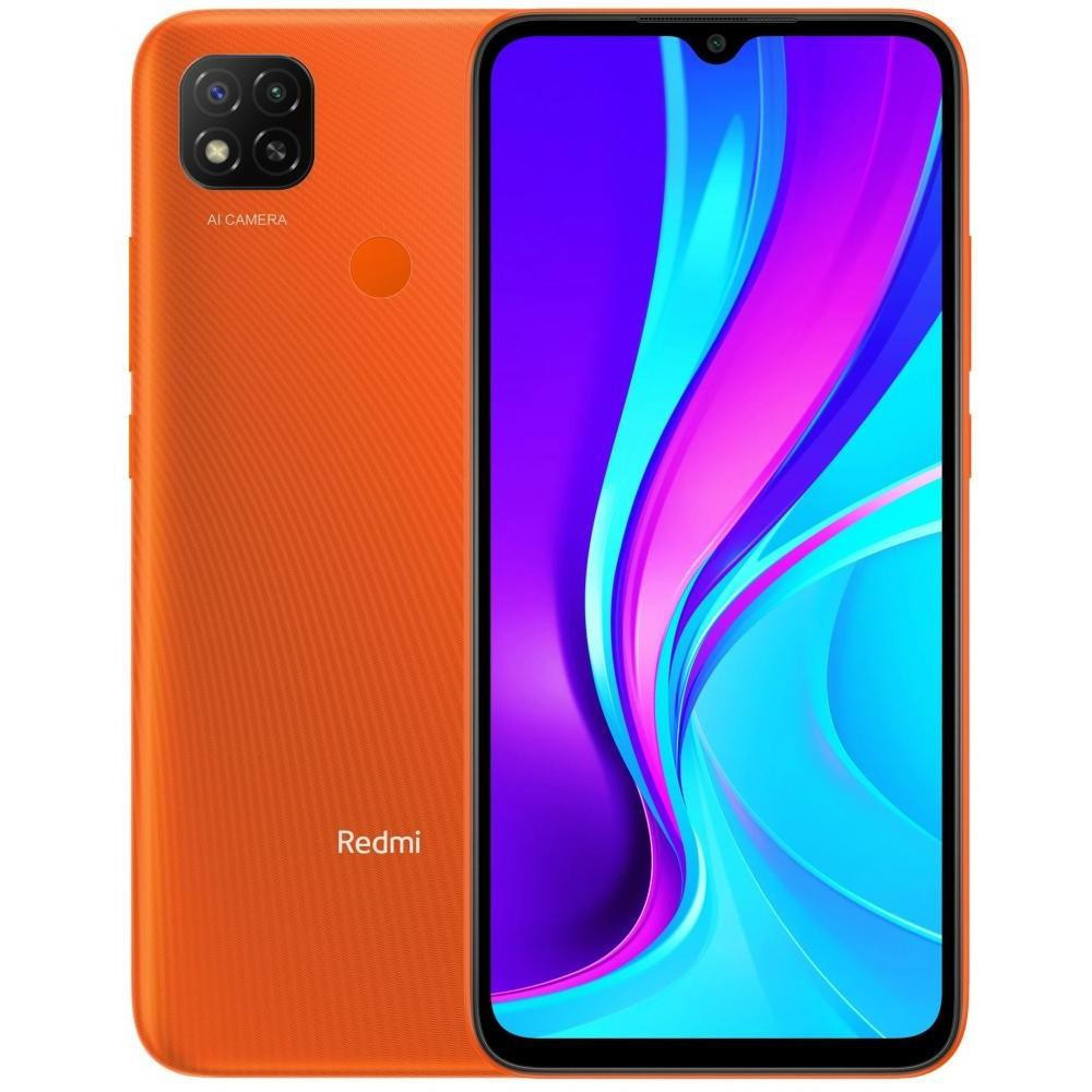 

Смартфон с мощной батареей и функцией нфс на 2 сим карты Xiaomi Redmi 9C 3/64Gb orange NFC ЕВРОПА UA UCRF, Красный