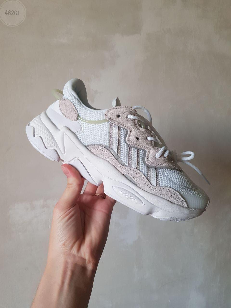 

Женские кроссовки Adidas Ozweego (белый с бежевым) 462GL белые стильные кроссы