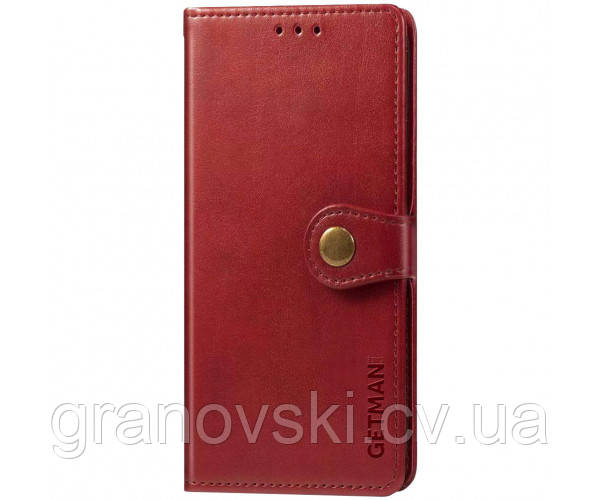 

Кожаный чехол книжка GETMAN Gallant (PU) для Xiaomi Poco X3 NFC / Poco X3 Pro, Красный
