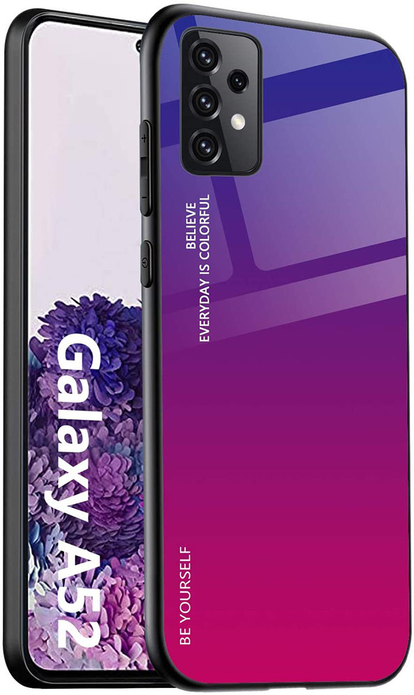 

Стеклянный Чехол Samsung Galaxy A52 A525 (Glass Case) (Самсунг Галакси А52), Сине-малиновый