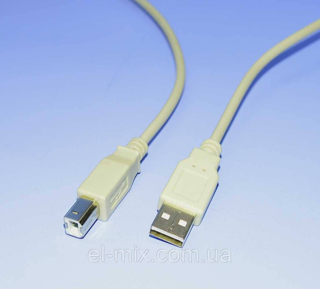 Шнур шт.USB-A - шт.USB-B (компьютер-принтер) D3.5mm 5.0м  KPO2784-5