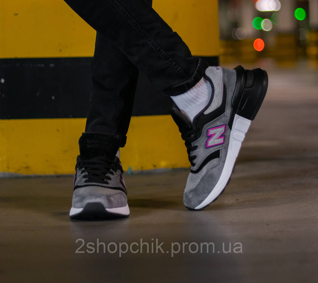 

Кроссовки мужские New Balance KITHxUnited Arrows & Sons x 997S Fusion Grey Black Pink Нью Баланс 997 Серые, Серый