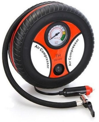 

Компрессор для подкачки колес автомобильный КОЛЕСО Air Pump 250 psi с манометром + набор иголок, насос 12V