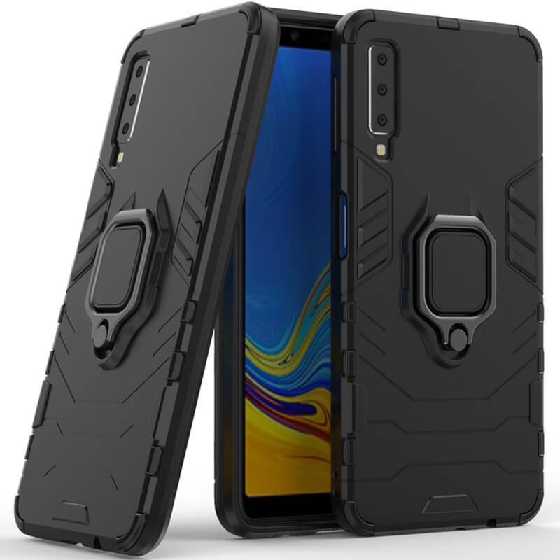 

Ударопрочный чехол Transformer Ring for Magnet для Samsung A750 Galaxy A7 (2018) Черный / Soul Black