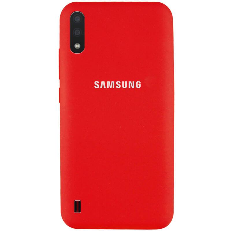 

Чехол Silicone Cover Full Protective (AA) для Samsung Galaxy A01 Красный / Red