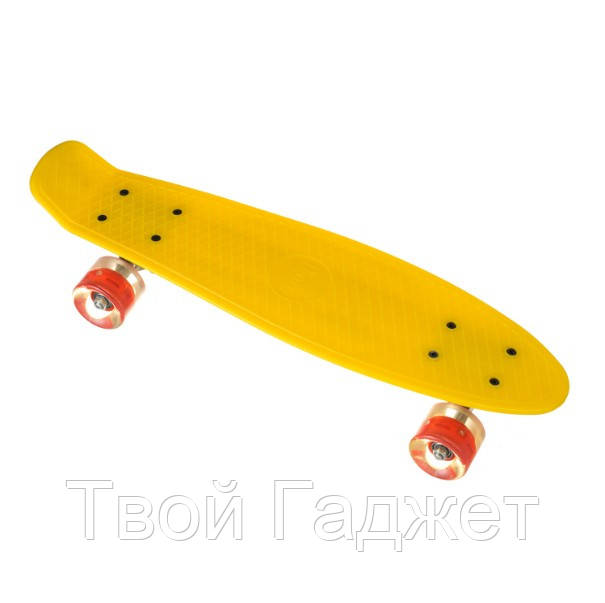

Пенни борд (Penny Board) 23, Колёса PU светящиеся, желтый