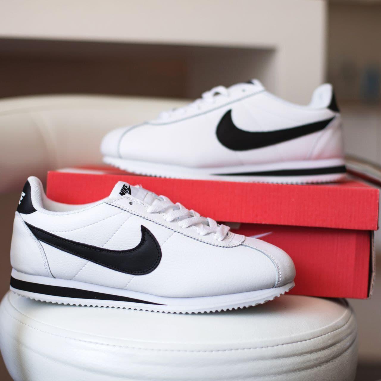 

Мужские Кроссовки Nike Cortez White Black / Найк Кортез Белые Черные 43, Разные цвета