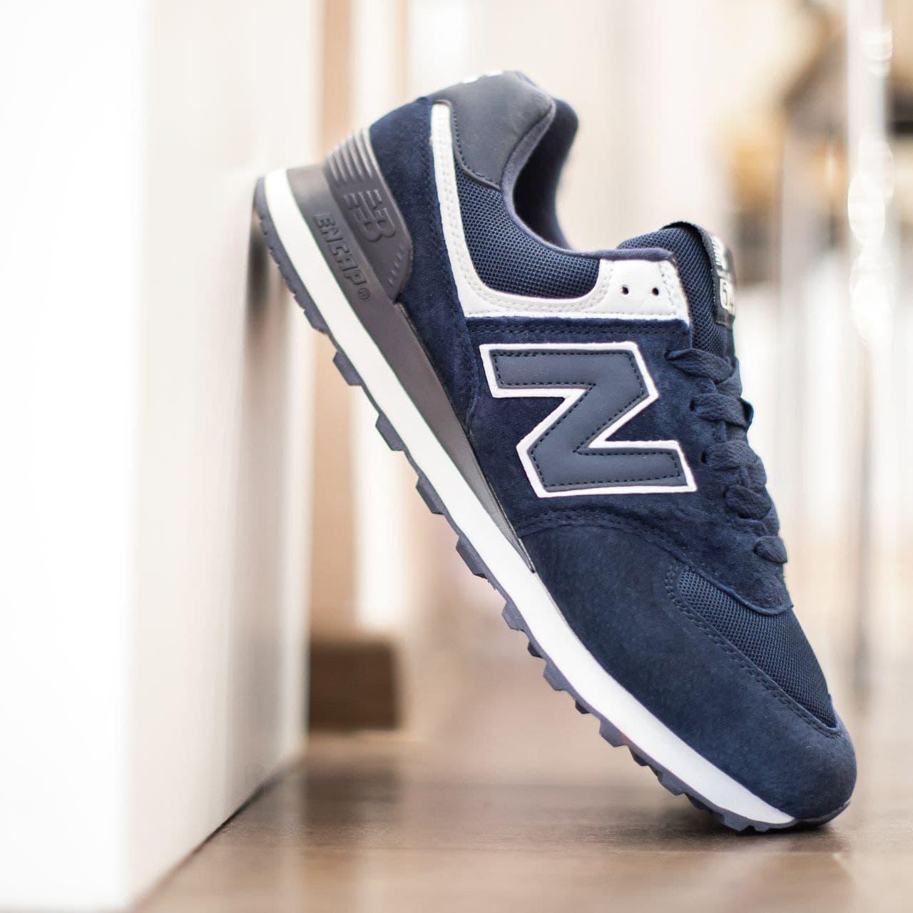 

New Balance 574 Blue / Нью Беланс 574 Синие Мужские Комбинированный, 42, Синий