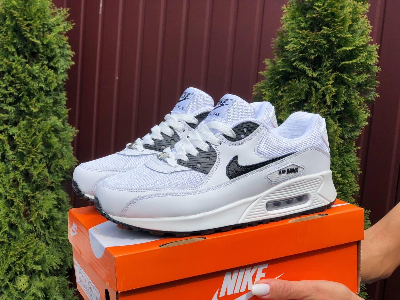 

Женские Кроссовки Nike Air Max 90 White Black / Найк Аир Макс 90 Белые Черные 38, Разные цвета
