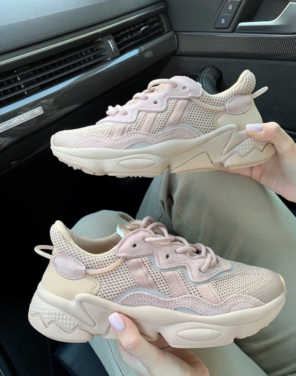 

Кроссовки женские Adidas Ozweego Peach / Адидас Озвиго Персиковые 37, Розовый