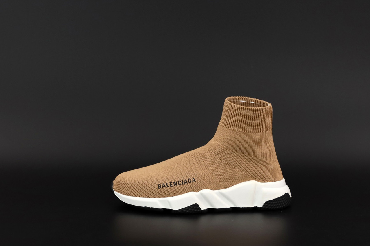 

Кроссовки женские Balenciaga Knit High-Top Sneakers. Коричневые баленсиага . ТОП Реплика ААА класса. 37, Черный