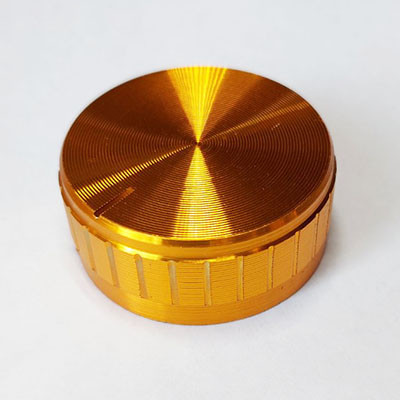 Ручка для переменного резистора R-11 под золото (D = 40мм H = 17мм), алюминий
