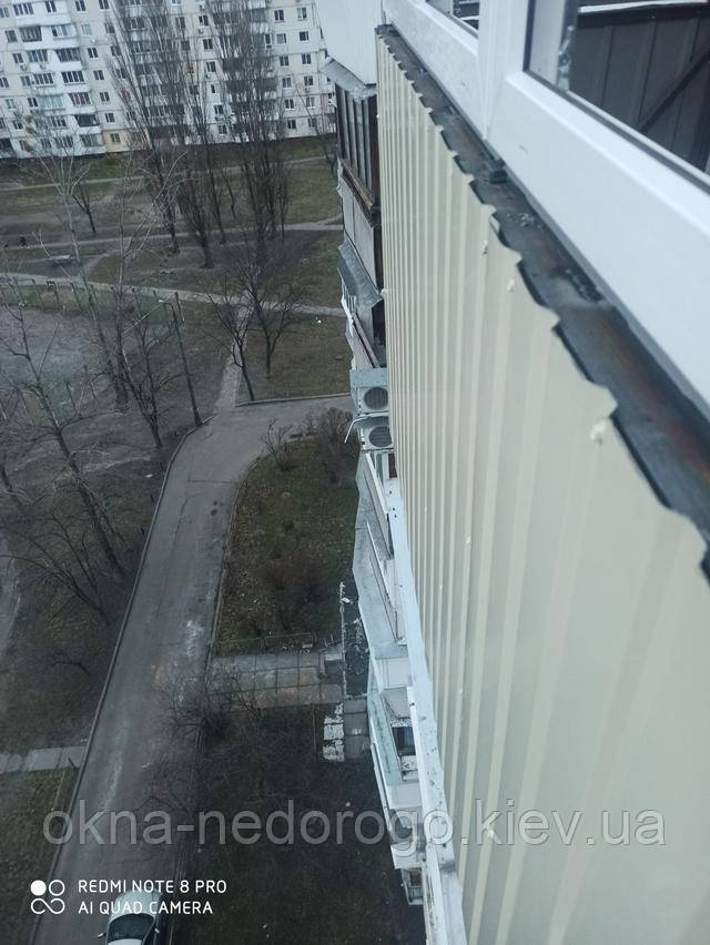 Обшивка балконов профнастилом снаружи 