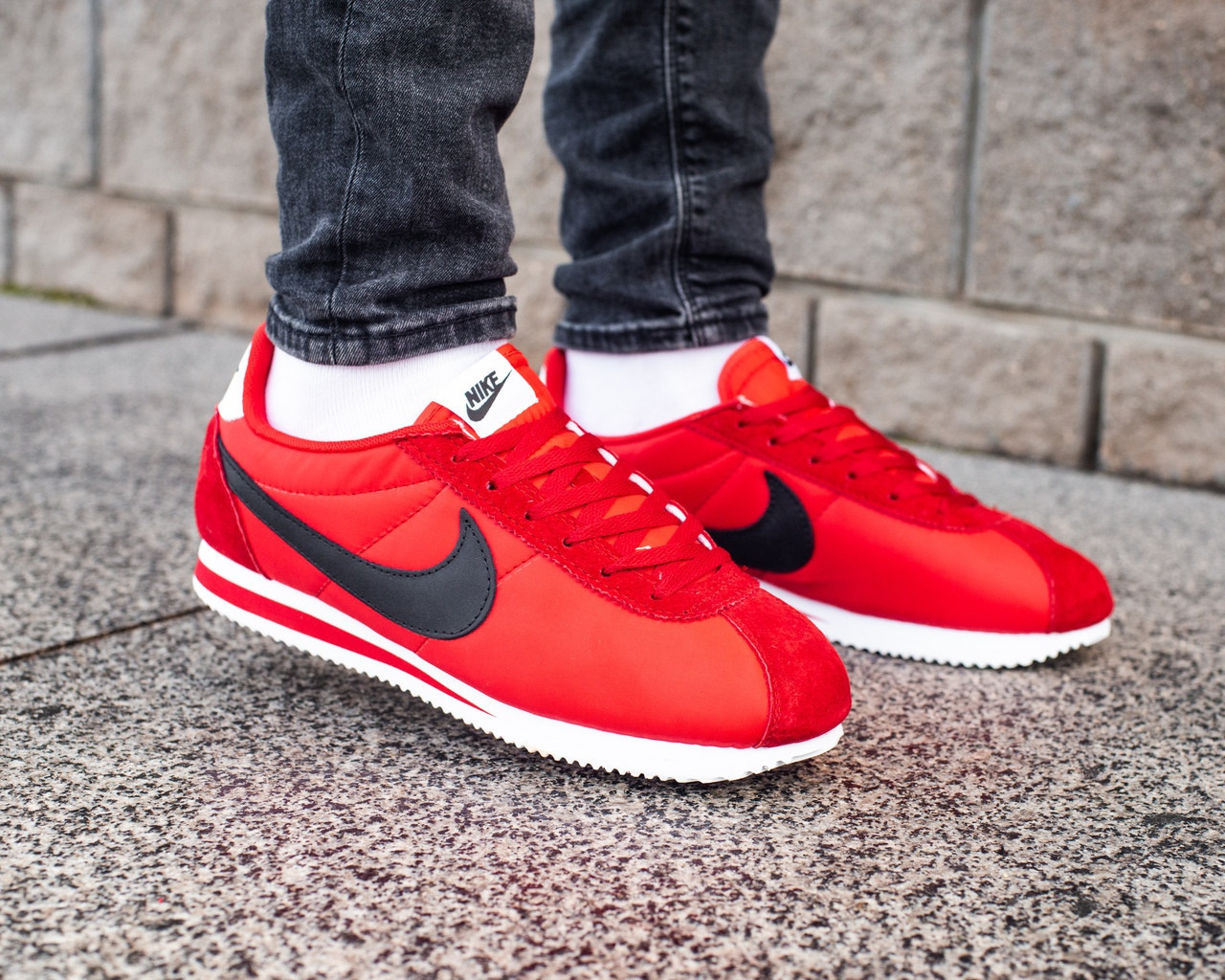 

Мужские красные кроссовки Nike Classic Cortez Nylon, Красный