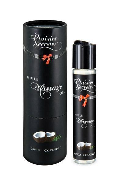 

Масло массажное возбуждающее со вкусом кокоса Plaisirs Secrets 59 мл