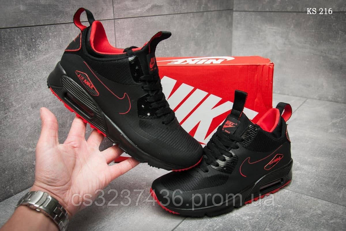 

Мужские Кроссовки Nike Air Max 90 черно красные Размер 41, Черный