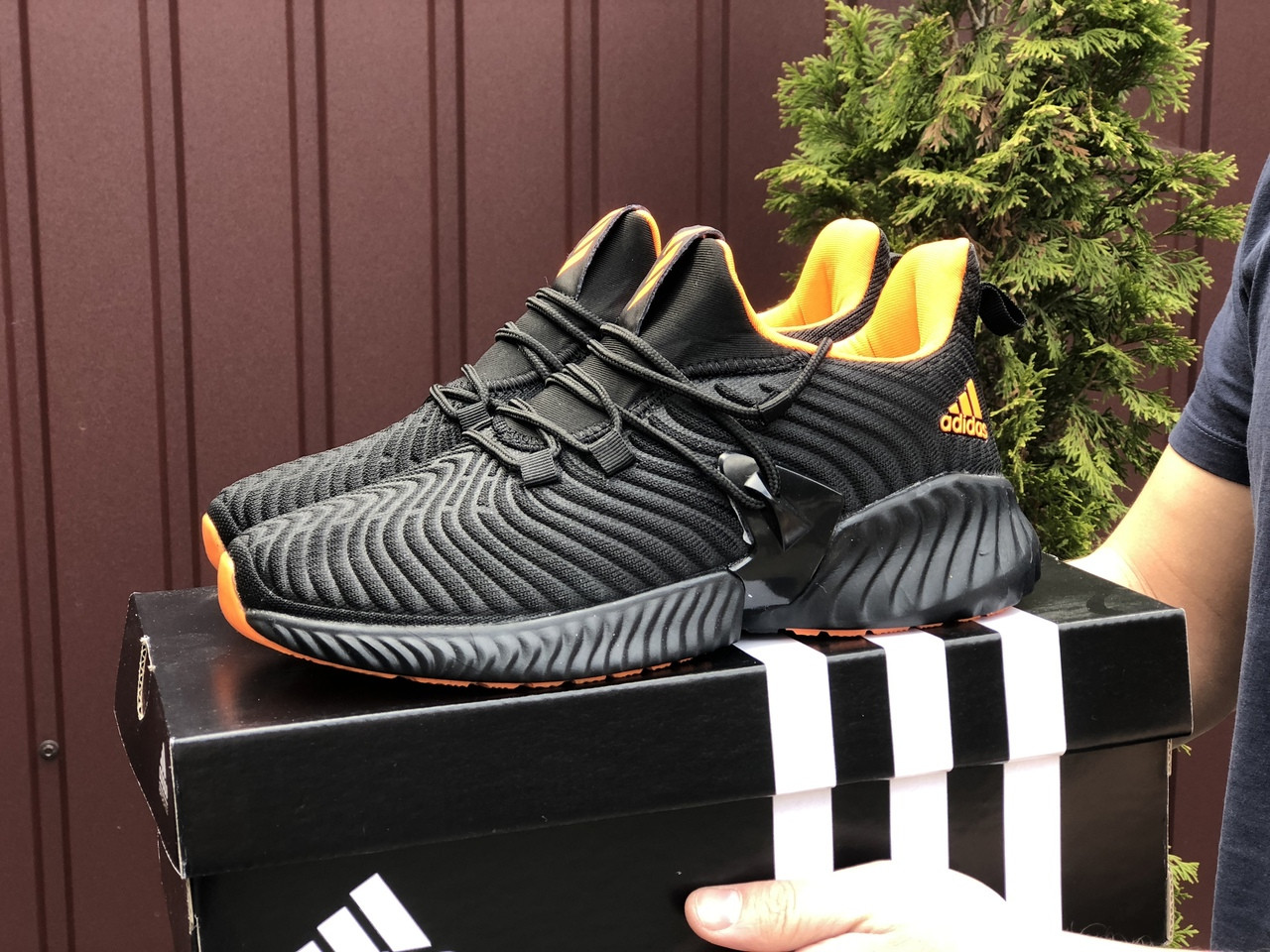 

Мужские Кроссовки Adidas Alphabounce Black Orange / Адидас Альфабаунс Черные Оранжевые 45, Разные цвета