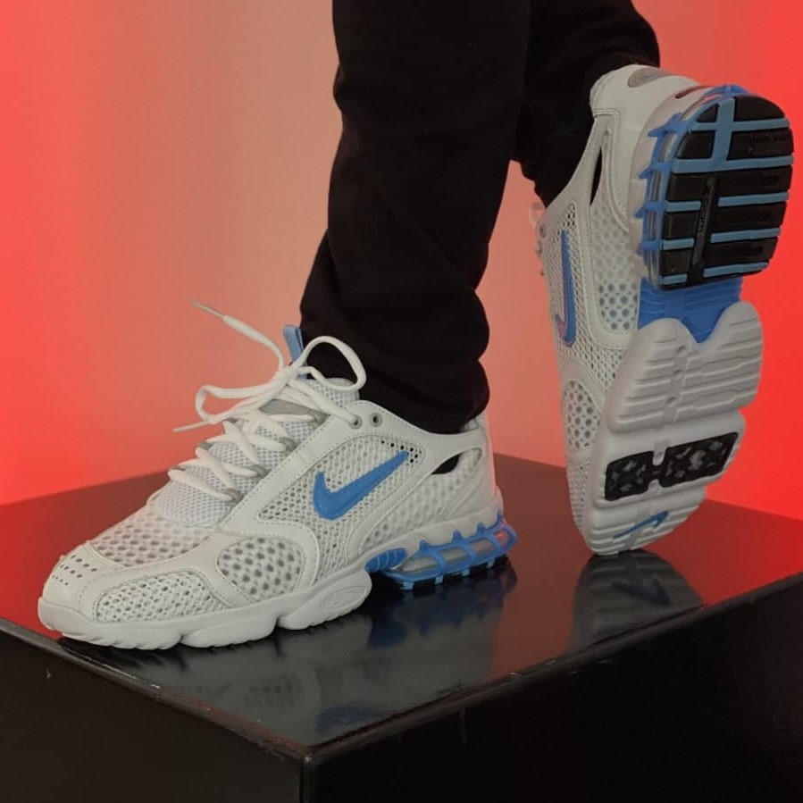 

Air Zoom White Blue| кроссовки мужские и женские; белые/голубые; найк; летние/весенние 41, Белый