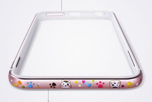 

Металлический бампер Lofter Cutie Series для Apple iPhone 7 / 8 (4.7"), Котик / черный