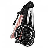 Детская универсальная коляска CARRELLO Optima CRL-6503 (2in1 Platinum Grey темно-серая в льне резиновые колеса, фото 6