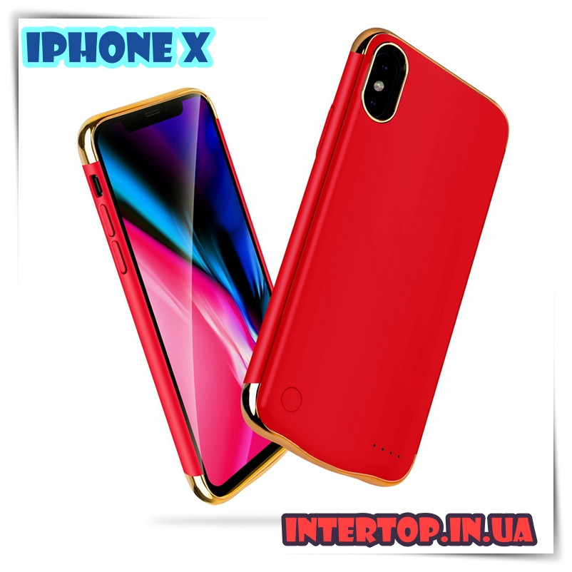 

Портативная батарея DT-05 для iPhone X / 10 5500 мАч Чехол зарядка аккумулятор для айфона красный + ПОДАРОК, 03 - красный